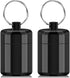Pill Keychain Holder - Small Waterproof Pill Box Organizer Portable Pill Holder Keychain (Black, 2PCS)