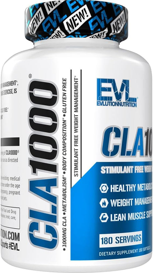 Conjugated Linoleic Acid CLA Pills, 1000mg Diet Pills for Weight Loss, 180 Count