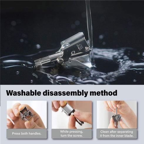 ROYAL Nose Hair Trimmer for Men, Manual, Battery-Free, Waterproof, Painless with 12 Dual-Edged Blades ET-4