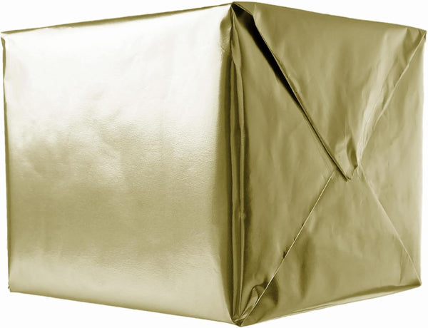 CleverDelights Metallic Gold Wrapping Paper, 30" x 300" Jumbo Roll, 62.5 Sq Ft Premium Gift Wrap Paper