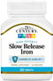 21st Century Iron Tablets, Slow Release, 60 Count, PACK OF 2 - Packaging May Vary