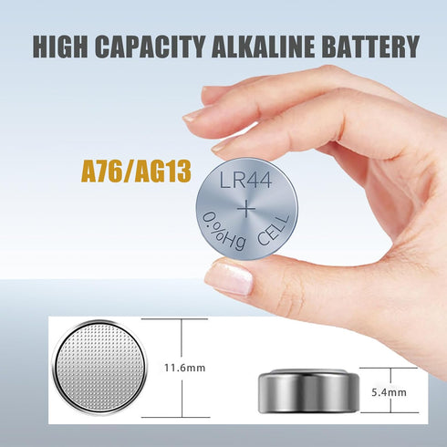 HoootCell LR44 L1154f AG13 L1154c SR44 A76 L1154 357 303 L1154h 1.5v (15 Count) Batteries Batteries Battery Button