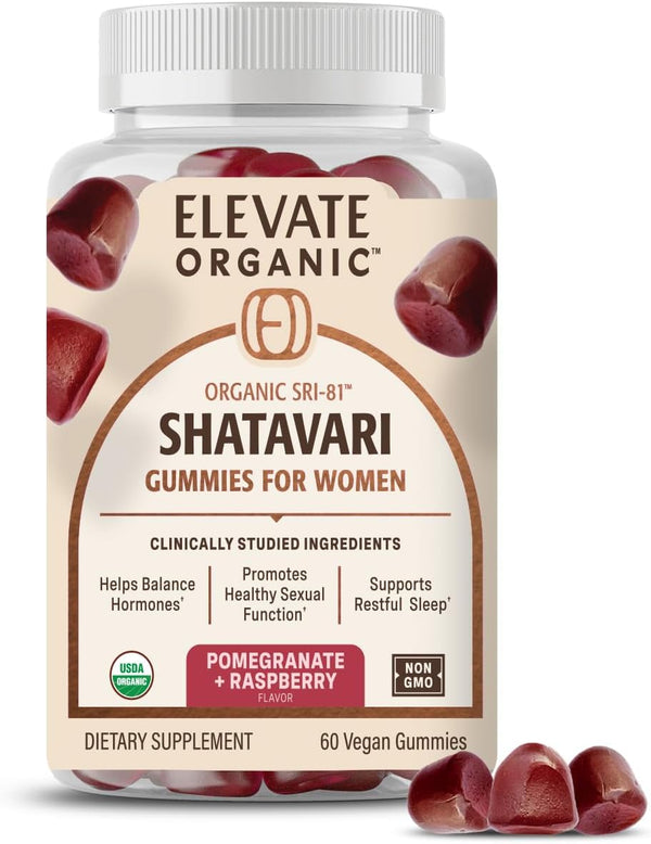 SRI-81 Shatavari Vegan Gummies for Women, Asparagus racemosus Root Extract with Acti