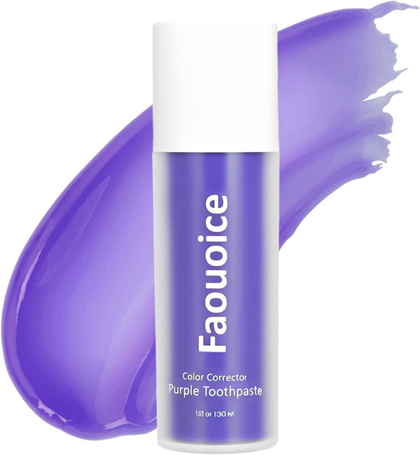 Purple Toothpaste for Teeth Whitening, Color-Correcting Technology, Teeth Whitening Booster, Tooth Stain