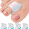 5 STARS UNITED Big Toe Spacers – 4 Gel Separators for Bunions, Overlapping Toes, Alignment, Diabetic Foot Care, Clear