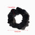 Pack of 10 Small Velvet Scrunchies - Mini Thin Elastic Hair Ties for Women Hair Accessories (Black)