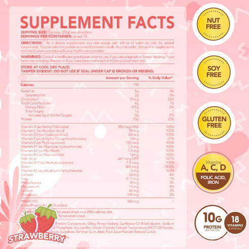 Kids Protein Shake - Chocolate Protein Powder for Weight Gain - Protein Drinks for Kids