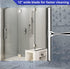 HOME SO 12” Shower Squeegee in Chrome Finish, Effective Rubber Blade for Windows, Glass Shower Doors, Mirrors