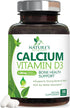 Calcium 1200 mg Plus Vitamin D3, 180 Tablets, Bone Health & Immune Support, Extra Strength