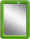 Magnetic Mirror for Locker, 5x7 inch Grass Green Framed Real Glass Make-up Mirror for School, Home