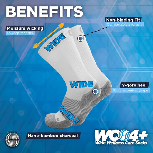 OrthoSleeve Non-binding Wide Diabetic Wellness Socks improve circulation and help with neuropathy, sensitive feet