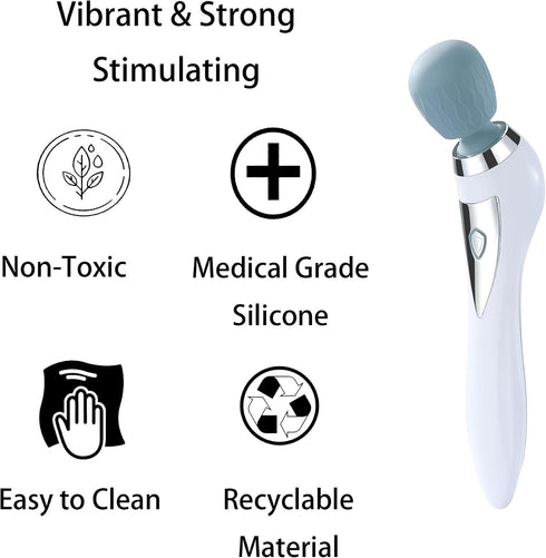Handheld Cordless Personal Wand Massager, Muscle Massager for Neck Back Shoulder Waist Leg Feet, Portable Full Body