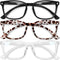 Gaoye Stylish Blue Light Glasses for Women, Computer Glasses with 99% Blue Light Blocking, 3 Pack