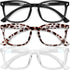 Gaoye Stylish Blue Light Glasses for Women, Computer Glasses with 99% Blue Light Blocking, 3 Pack
