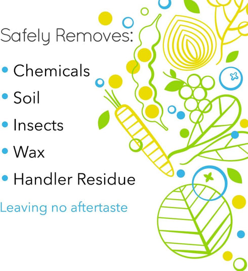 Rain Organic Fruit and Vegetable Wash All Natural Veggie Produce Cleaner for Safe Clean Eating, Baby Essential Eco