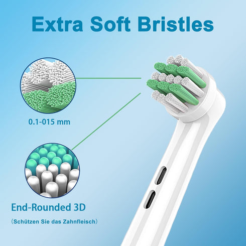 Kids Replacement Heads for Braun Oral B Kids Electric Toothbrush, Extra Soft, 8 Count
