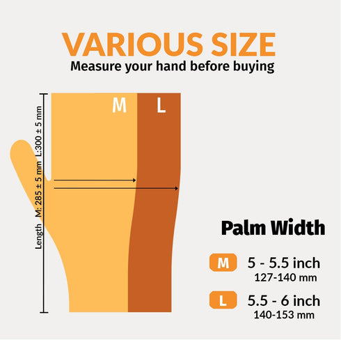Klex 1000 Heavyweight Cast Poly Disposable Kitchen Gloves, Large, BPA Free