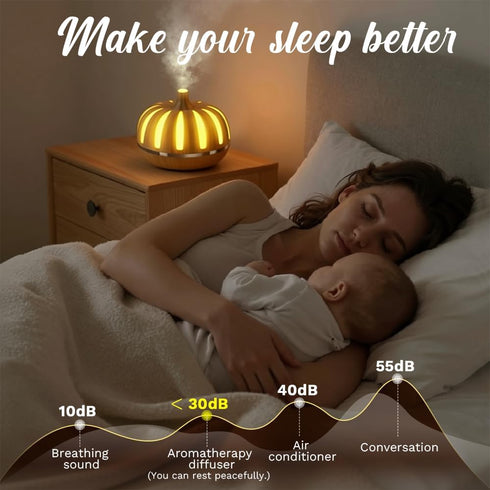 Harindiver 300ml 3H 6H 7 Essential Oil Diffuser for Home Bedroom, Aromatherapy Oil Diffuser with Timer, Color Light