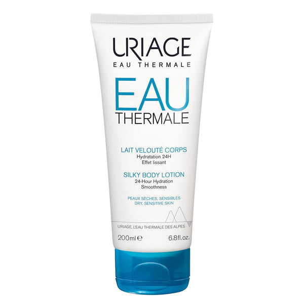 Uriage Thermal Water Silky Body Lotion, Hydrating Moisturizer Cream for Dry & Sensitive Skin, 24hr Comfort