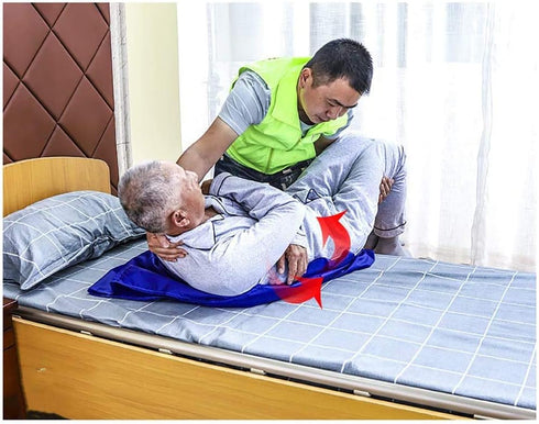 Reusable Flat Slide Sheet for Patient Transfer, Turning, and Repositioning in Beds, Hospitals and Home Care, Patient