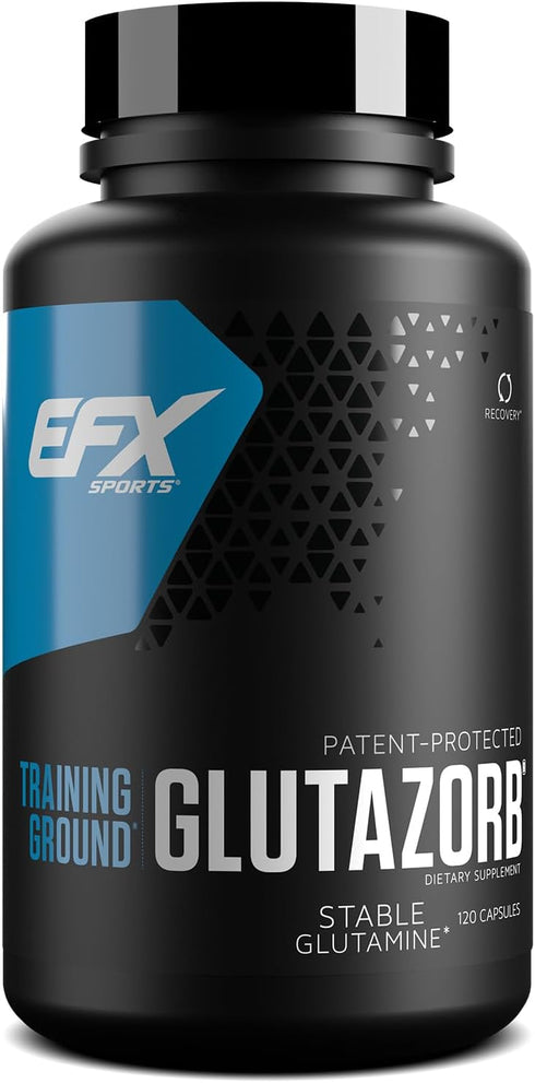 EFX Sports Training Ground Glutazorb Caps - pH Correct Glutamine Pill Supplement - 60 Servings, 120 Capsules