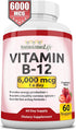 Vitamin B12 6,000 mcg Maximum Strength Fast Acting Formula, Strawberry Flavor Nuggets - Supports Energy Production,