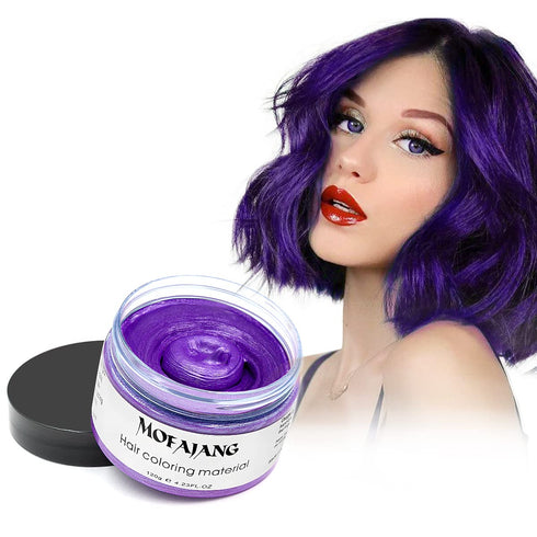 Purple Hair Styling Wax - SOVONCARE Instant Hairstyle Cream, Unisex Hair Pomade for Party Cosplay