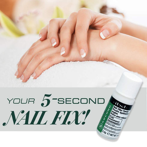 IBD 5 Second Nail Filler Powder – Instant Nail Repair & Strengthening for Cracked, Split & Damaged Nails, 4g, 3 ct