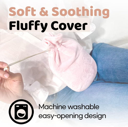 Portable Heating Pad Electric Hot Water Bag with Soft Fleece Cover, Arming Hand, Cold Feet, Relieve Menstrual Cramps