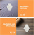 STAHAD 3pcs Set Reusable Fabric Menstrual Pads Breathable Cotton Period Pads with Waterproof Liner, Washable Sanitary