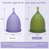 stunncup 12 Samll) Soft Menstrual Cup - Medical Grade Silicone Reusable Period Cup - BPA Free Comfortable Flexible