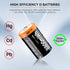 RRUHHK (8800mWh) 2 1 2 Packs Rechargeable D Batteries, New Upgrade High Capacity Lithium D Cell Battery Replacement