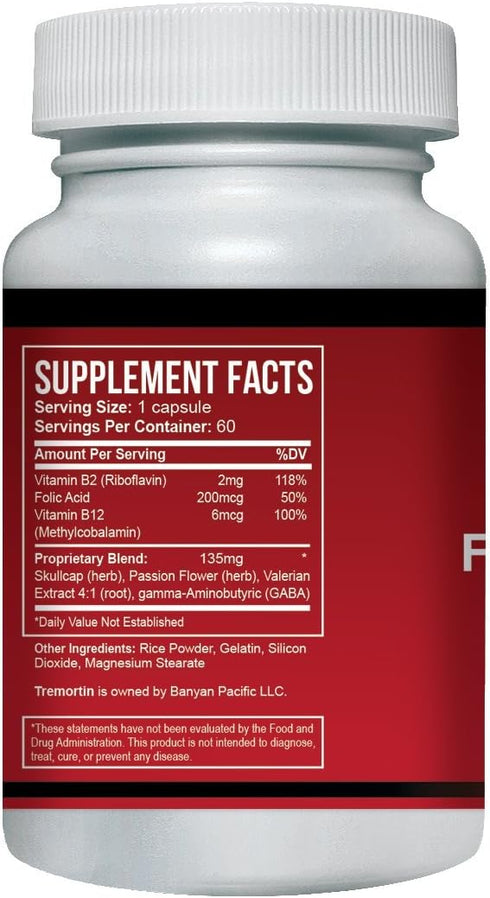 Natural Essential Tremor Herbal Supplement - Relief for Shaky Hands, Arm, Leg and Voice Tremors (60 Capsules)