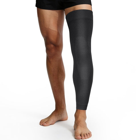 Leg Compression Sleeve - Full Length Knee Sleeve Covers Thigh, Knee and