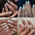 Multi Sizes Round and Half Round Pearls 3D Nail Charms, White Flatback Pearls for Women Girls Nail Jewelry