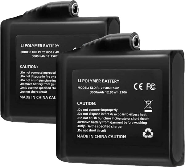 Svenirven Battery for 7.4V 3500mAh Lithium Polymer Batteries - Rechargeable Li-Polymer Electric Batteries