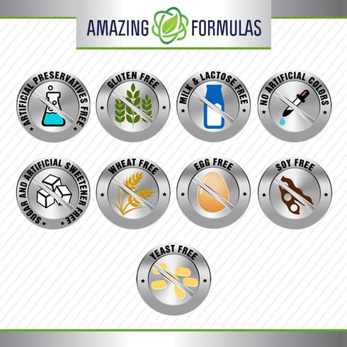 L-Arginine Supplement by Amazing Formulas | 500 Mg Per Serving | 250 Capsules | Non-GMO | Gluten Free | Made in USA