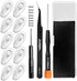 Eyeglasses Nose Pads, TEKPREM Screw in Replacement Kit with 5 Pairs Silicone Nose Pads, Tools