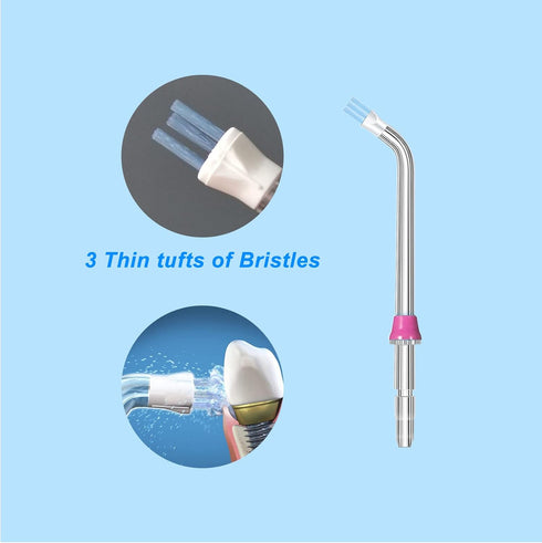 Flosser Replacement Tips for Waterpik, Plaque Seeker Tips Compatible with Oral Irrigators, 6-Pack