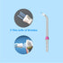Flosser Replacement Tips for Waterpik, Plaque Seeker Tips Compatible with Oral Irrigators, 6-Pack