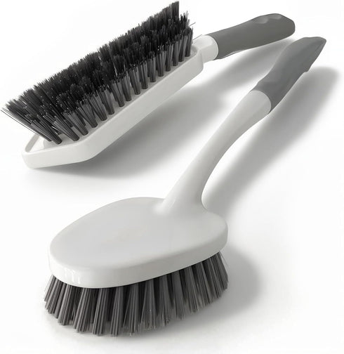 SSINBOANGI 2 Pack Heavy Duty Scrub Brush Set with Hard Bristle, Cleaning Brush