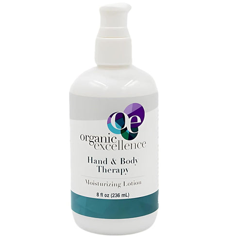 Organic Excellence Hand and Body Therapy, All Natural Body Lotion for Women, Men, Kids - Unscented