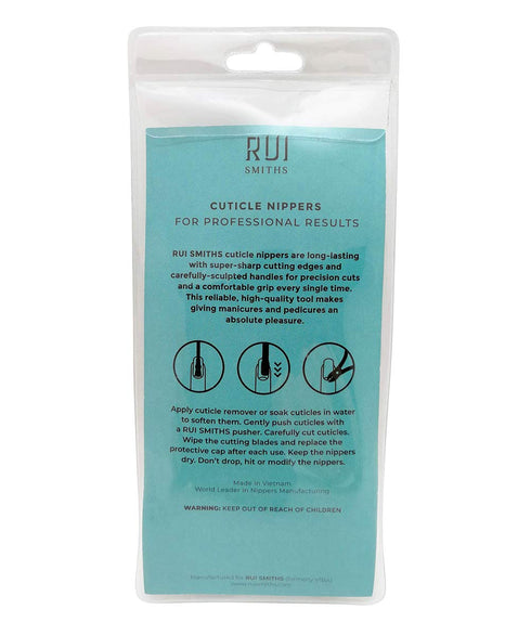Rui Smiths Professional Cuticle Nippers, Gold-Plated Carbon Steel, 6mm Jaw