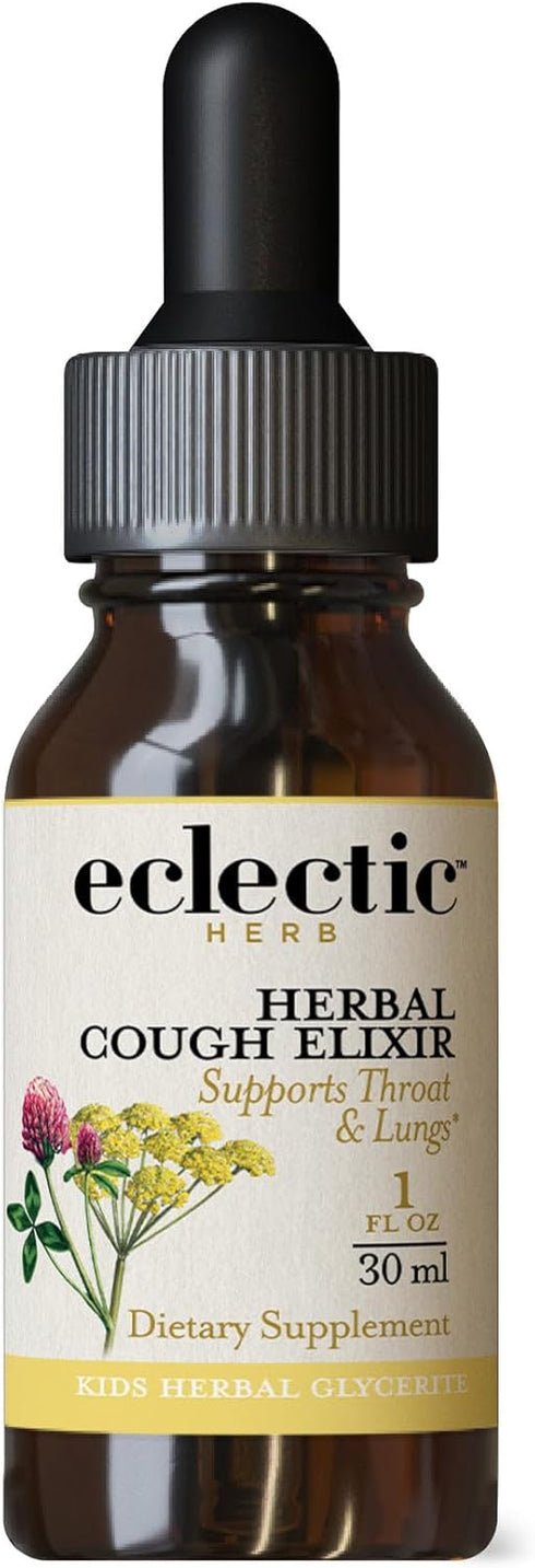 Eclectic Institute Kids Herbal Cough Elixir, Black Cherry Flavored, 1 fl oz