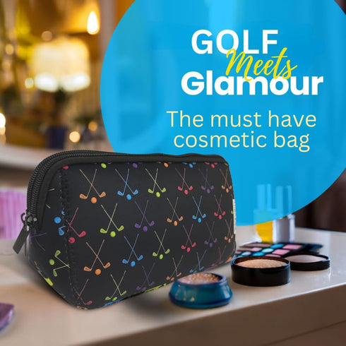 Sportybella Golf Gifts for Female Golfers, Makeup Bag, Waterproof Toiletry Bag Organizer, Golfing Accessories