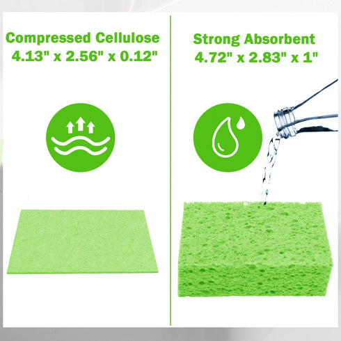 YoleShy 10 Pack Sponge Kitchen Natural Cellulose Sponges Compressed Sponges for Cleaning Reusable Dish Sponge Kitchen