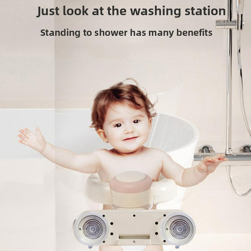 Luocute 6 36 Baby Shower Stand, Adjustable Height Foldable Wall Mounted Bath Support for Toddlers, with Anti Slip Base