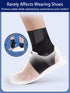 Ankle Braces for Women Men, 2 pcs Compression Sleeve Plantar Fasciitis Brace with Arch Support Socks (Black, XX-Large)