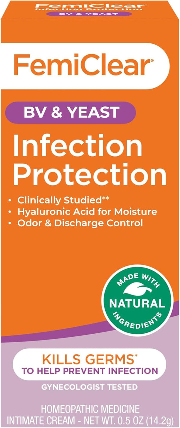 FemiClear Infection Protection Against BV & Yeast - Natural Feminine Care Cream
