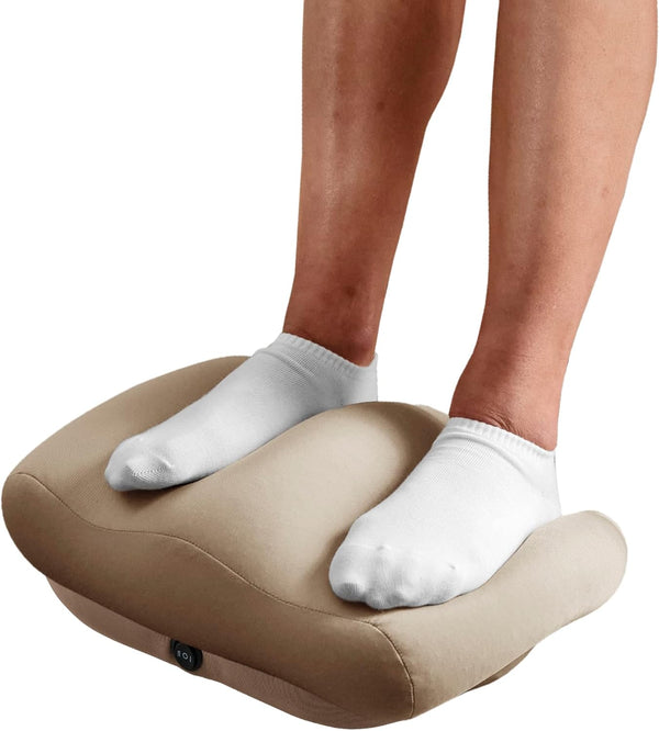 HoMedics Comfy Footrest Massager, Soothes Tired Feet and Toes, Invigorating Vibrations, Beanbag-Style